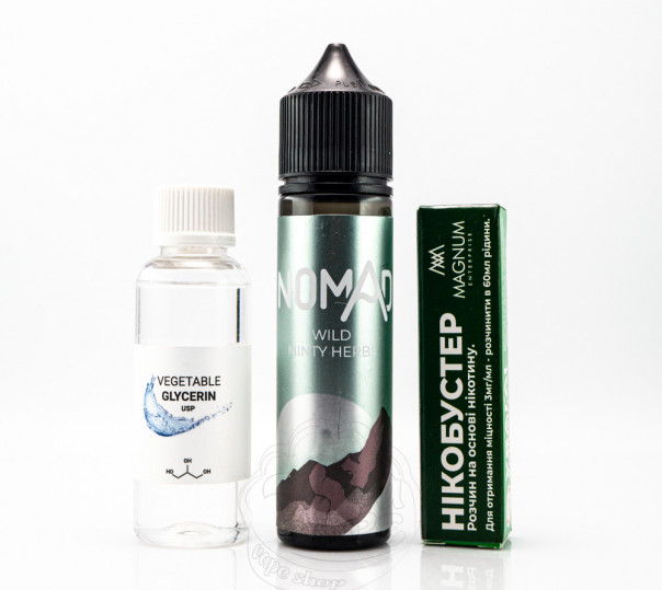 Жидкость Nomad Organic Wild Minty Herbs 60ml 0mg со вкусом мяты (набор компонентов)