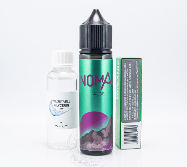 Жидкость Nomad Organic Aloe 60ml 3mg со вкусом алоэ и энергетика (набор компонентов)