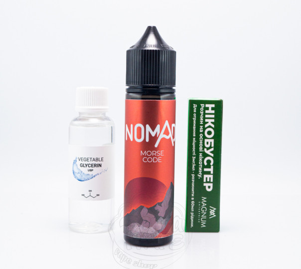 Рідина Nomad Organic Morse Code 60ml 3mg зі смаком ягід та евкаліпта (набір компонентів)