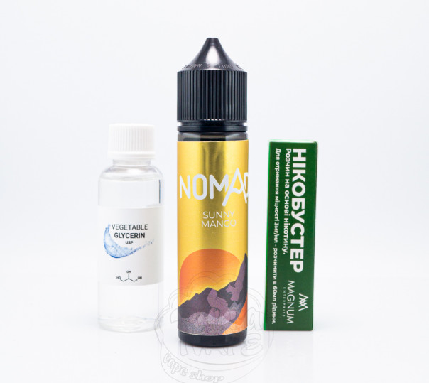 Рідина Nomad Organic Sunny Mango 60ml 3mg зі смаком манго (набір компонентів)