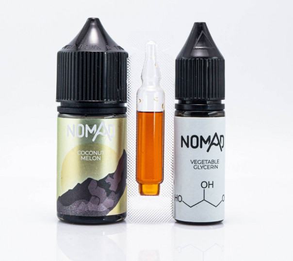 Рідина Nomad Salt Coconut Melon 30ml 0mg зі смаком дині та кокоса (набір компонентів)