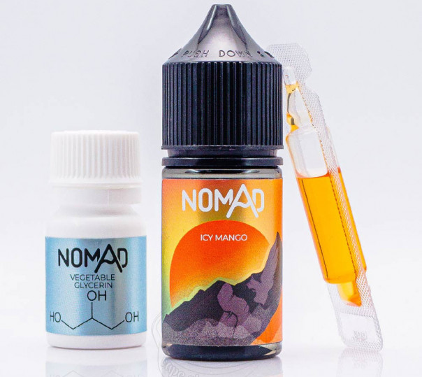 Рідина Nomad Salt Icy Mango 30ml 0mg зі смаком манго з льодом (набір компонентів)