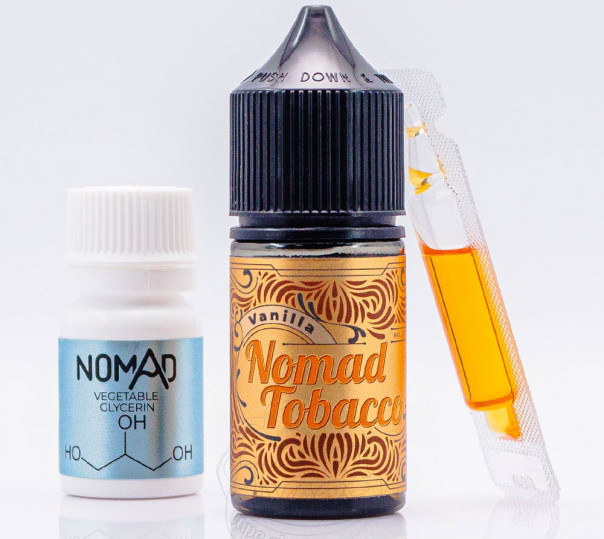 Рідина Nomad Tobacco Salt Vanilla 30ml 30mg зі смаком тютюну з ваніллю (набір компонентів)