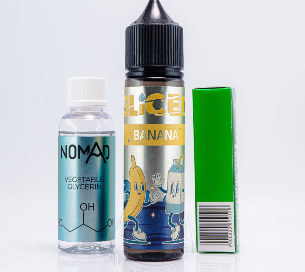 Рідина Sliced Organic Banana 60ml 6mg зі смаком банану (набір компонентів)