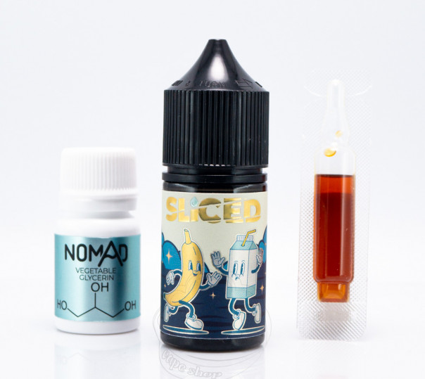 Рідина Sliced Salt Banana 30ml 30mg зі смаком бананового молока (набір компонентів)