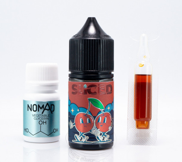 Рідина Sliced Salt Cherry 30ml 0mg зі смаком вишні (набір компонентів)