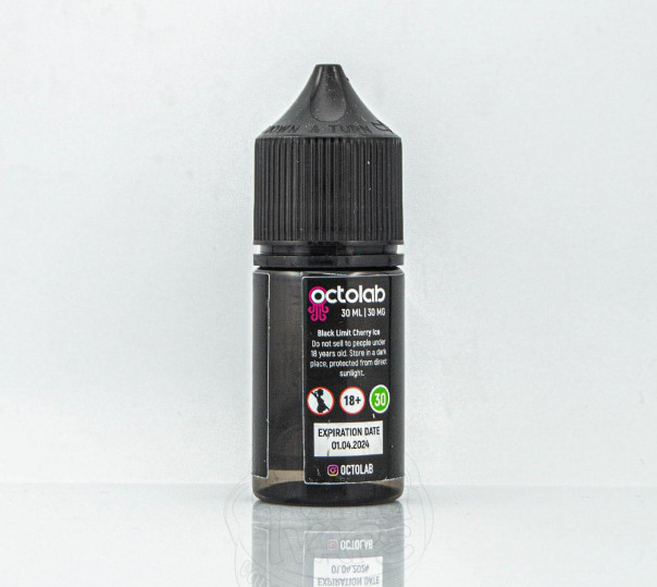 Рідина Black Limit Salt Cherry Ice 30ml 30mg на сольовому нікотині зі смаком вишні з холодком Рідина Black Limit Salt Cherry Ice 30ml 30mg на сольовому нікотині зі смаком вишні з холодком