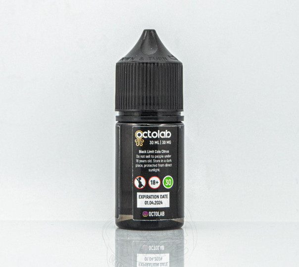 Рідина Black Limit Salt Cola Citrus 30ml 30mg на сольовому нікотині зі смаком коли і цитрусових Рідина Black Limit Salt Cola Citrus 30ml 30mg на сольовому нікотині зі смаком коли і цитрусових