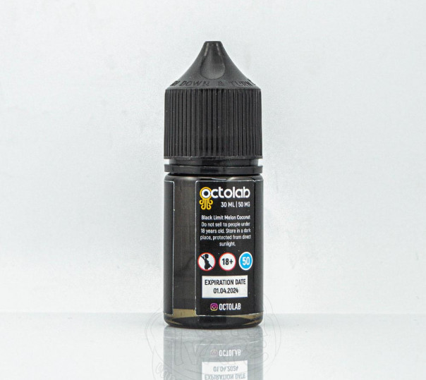 Жидкость Black Limit Salt Melon Coconut 30ml 30mg на солевом никотине со вкусом дыни и кокоса Жидкость Black Limit Salt Melon Coconut 30ml 30mg на солевом никотине со вкусом дыни и кокоса