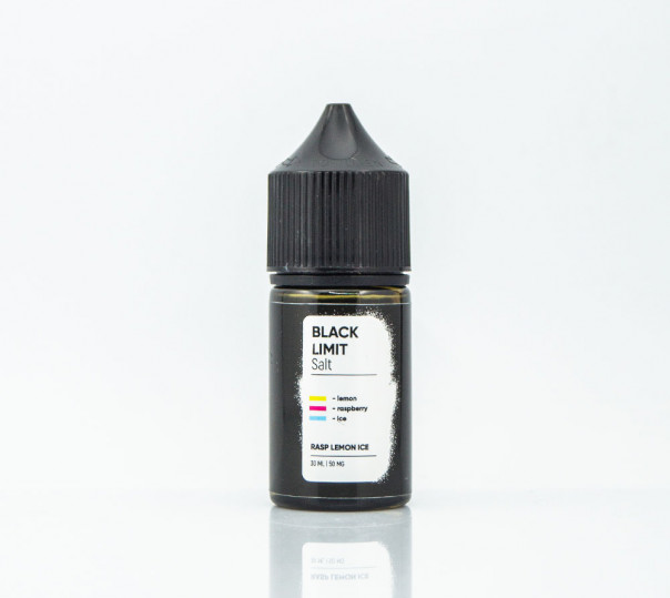 Жидкость Black Limit Salt Rasp Lemon Ice 30ml 30mg на солевом никотине со вкусом лимона и малины с холодком