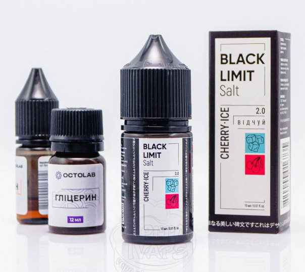 Рідина Black Limit Salt Cherry Ice 30ml 50mg зі смаком вишні з холодком (набір компонентів)