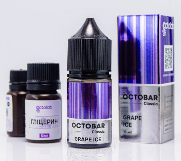 Рідина Octobar Classic Grape Ice Salt 30ml 50mg зі смаком винограду з льодом (набір компонентів)