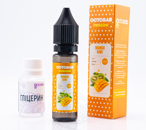 Жидкость Octobar Fresh&Sour Salt Mango Kiwi 15ml 50mg (набор компонентов)