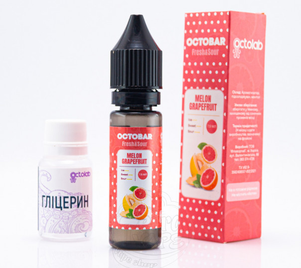 Жидкость Octobar Fresh&Sour Salt Melon Grapefruit 15ml 50mg (набор компонентов)