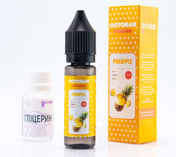 Рідина Octobar Fresh&Sour Salt Pineapple 15ml 50mg (набір компонентів)