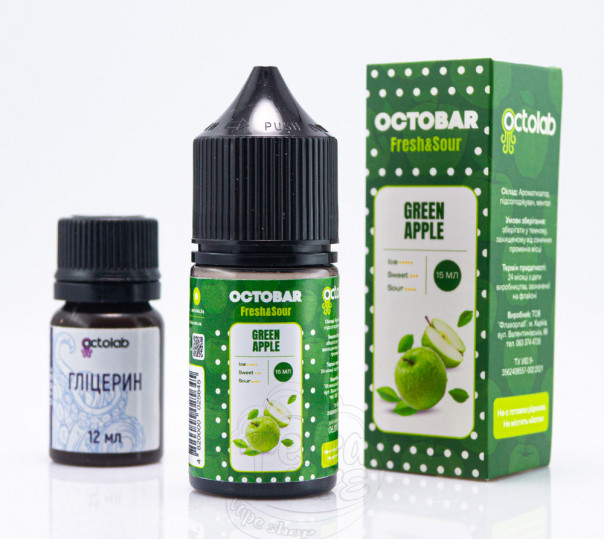 Рідина Octobar Fresh&Sour Salt Green Apple 30ml 50mg (набір компонентів)