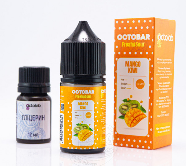 Рідина Octobar Fresh&Sour Salt Mango Kiwi 30ml 50mg (набір компонентів)