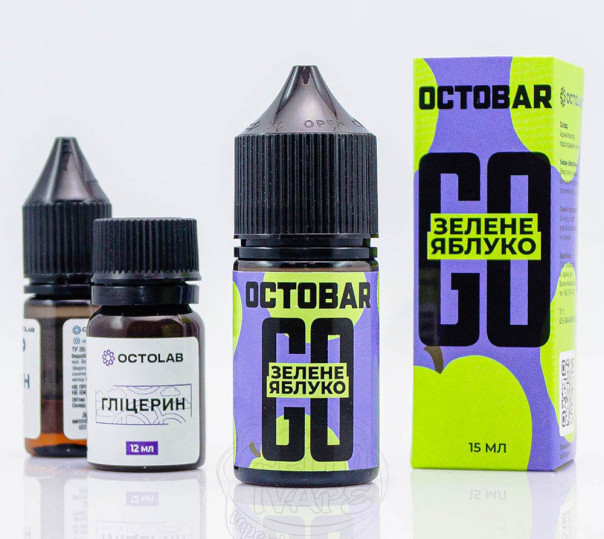 Рідина Octobar Go Salt Зелене Яблуко 30ml 50mg (набір компонентів)
