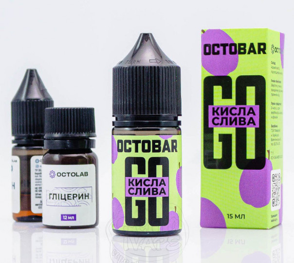 Жидкость Octobar Go Salt Кислая Слива 30ml 50mg (набор компонентов)