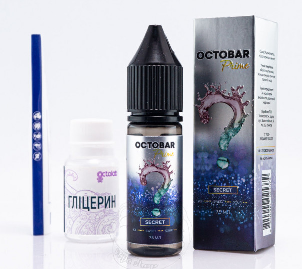 Жидкость Octobar Prime Salt Secret 15ml 50mg со вкусом ягодно-фруктового микса (набор компонентов)