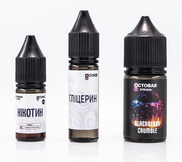 Жидкость Octobar Strong Salt Blackberry Crumble 30ml 50mg со вкусом ежевичного пирога (набор компонентов)