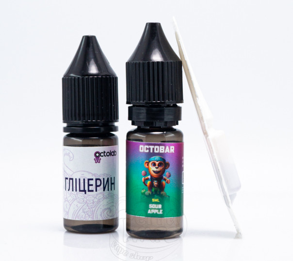 Жидкость Octobar Salt Sour Apple 10ml 50mg со вкусом кислого яблока (набор компонентов)