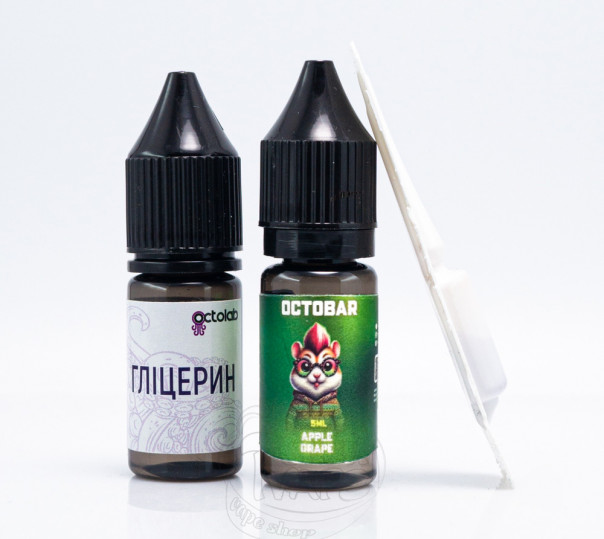 Рідина Octobar Salt Apple Grape 10ml 50mg зі смаком яблука і винограду (набір компонентів)