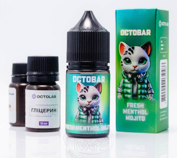 Рідина Octobar Salt Fresh Mentol Mojito 30ml 50mg зі смаком ментолу та мохіто (набір компонентів)