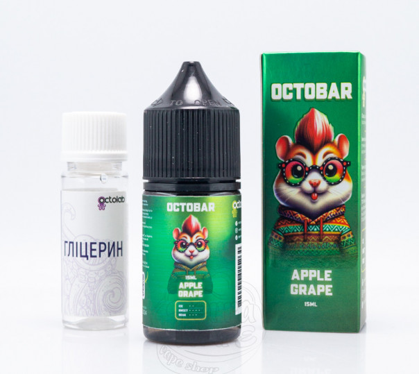 Жидкость Octobar Salt Apple Grape 30ml 50mg со вкусом яблока и винограда (набор компонентов)