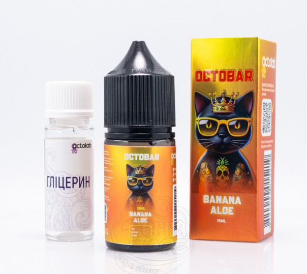 Рідина Octobar Salt Banana Aloe 30ml 50mg зі смаком банана та алое (набір компонентів)