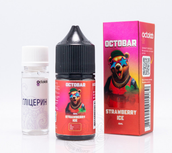Рідина Octobar Salt Strawberry Ice 30ml 50mg зі смаком полуниці з холодком (набір компонентів)