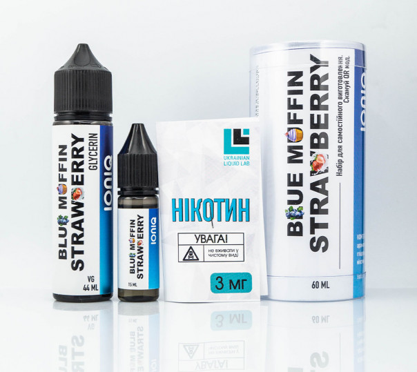 Набор для приготовления жидкости IONIQ Strawberry Blue Muffin 60ml 3mg на органическом никотине