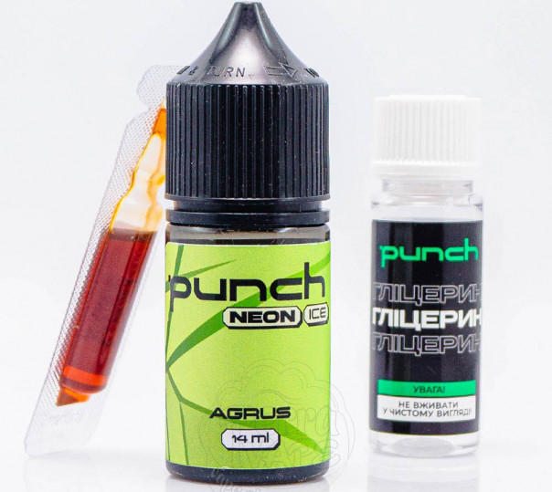 Рідина Punch Neon Ice Salt Agrus 30ml 50mg зі смаком аґрусу з льодом (набір компонентів)