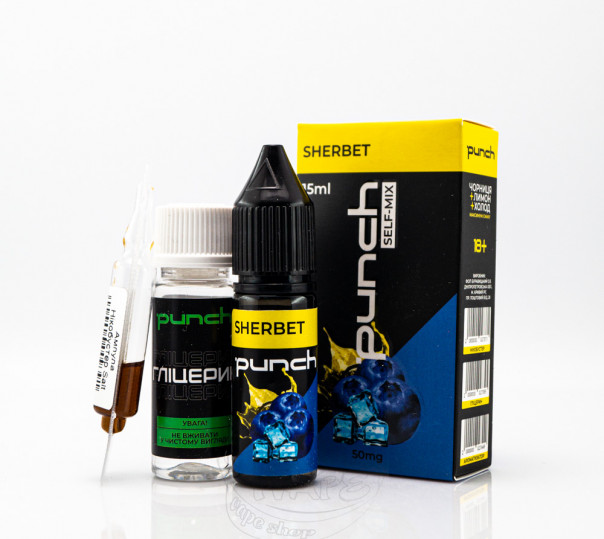 Рідина Punch Salt Sherbet 15ml 50mg (набір компонентів)