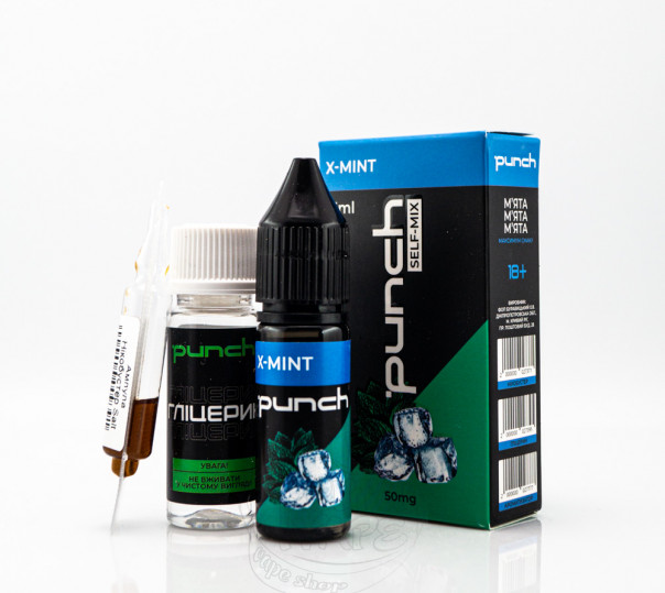 Жидкость Punch Salt X-Mint 15ml 65mg (набор компонентов)