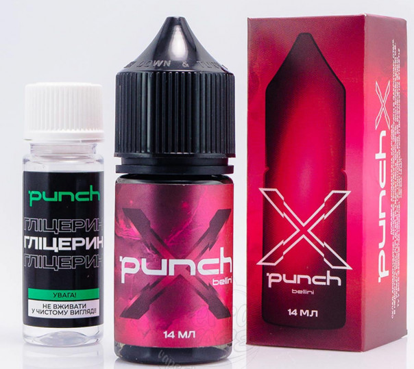 Рідина Punch X Cocktails Salt Bellini 30ml 50mg зі смаком коктейлю Беліні (набір компонентів)