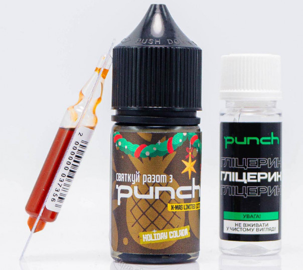 Рідина Punch X-mas Edition Salt Holiday Colada 30ml 50mg зі смаком піна колади (набір компонентів)