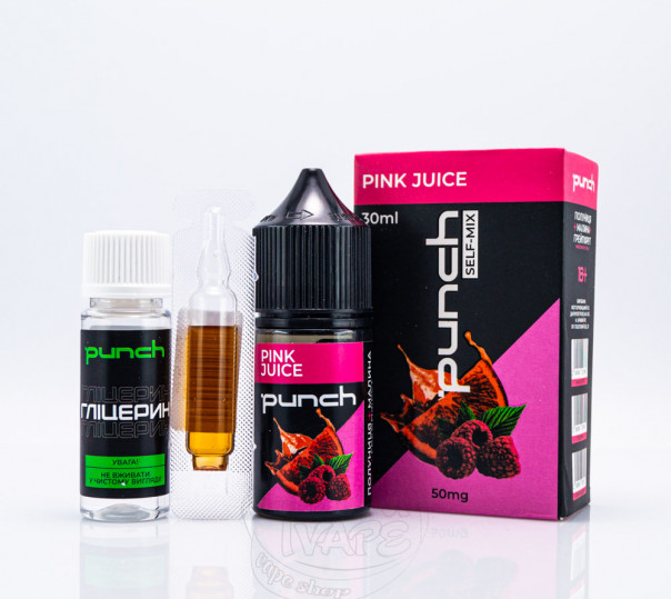 Рідина Punch Salt Pink Juice 30ml 65mg зі смаком ягідного лимонаду (набір компонентів)