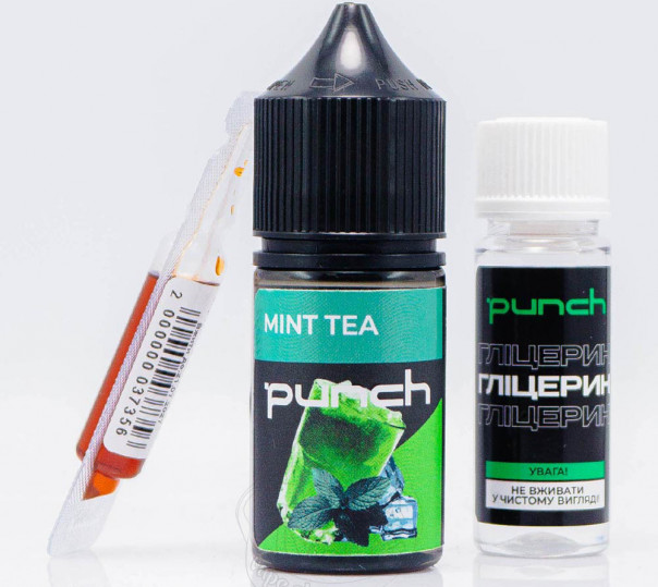 Рідина Punch Salt Mint Tea 30ml 50mg зі смаком м'ятного чаю (набір компонентів)