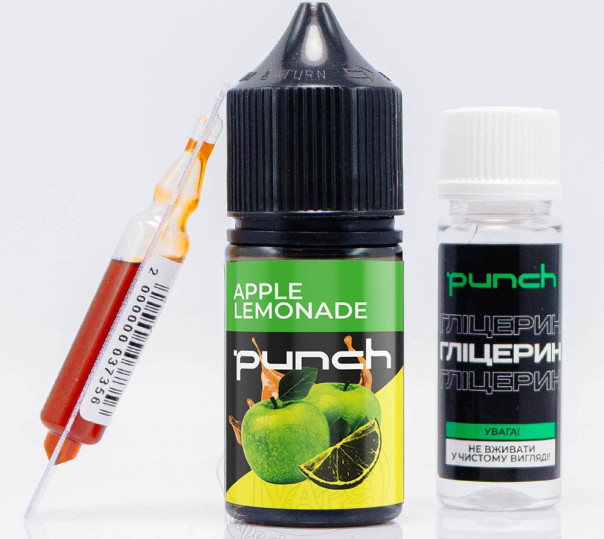 Жидкость Punch Salt Apple Lemonade 30ml 50mg со вкусом яблочного лимонада (набор компонентов)