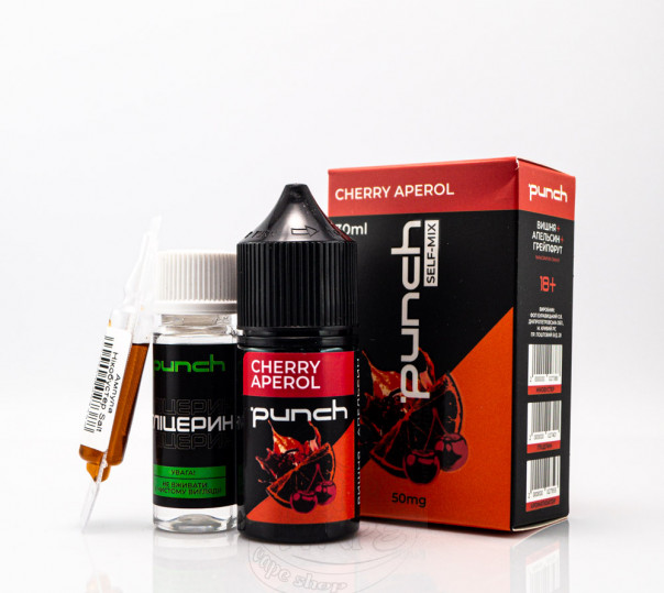 Рідина Punch Salt Cherry Aperol 30ml 65mg со вкусом вишневого аперолю (набір компонентів)