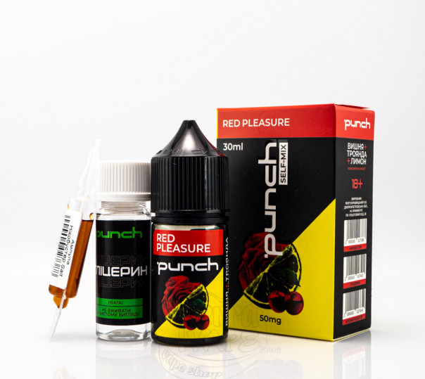 Рідина Punch Salt Red Pleasure 30ml 50mg зі смаком вишні з лимоном (набір компонентів)