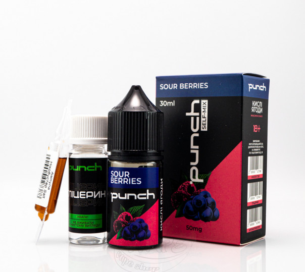 Рідина Punch Salt Sour Berries 30ml 65mg зі смаком кислих ягід (набір компонентів)