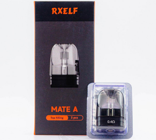 Картридж RXELF Mate A Top Filling Pod Cartridge 3ml 0.4Ом для многоразовой POD системы Voopoo Argus/SE/P1/P1s/P2/P3/G/G2/G2 Mini/G3,Z/Z2/A/Klyc/Matrix Kit