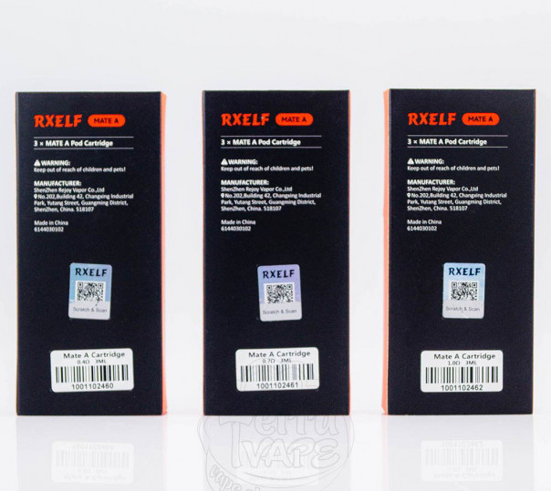 Картридж RXELF Mate A Top Filling Pod Cartridge 3ml для багаторазової POD системи Voopoo Argus/SE/P1/P1s/P2/P3/G/G2/G2 Mini/G3,Z/Z2/A/Klyc/Matrix Kit