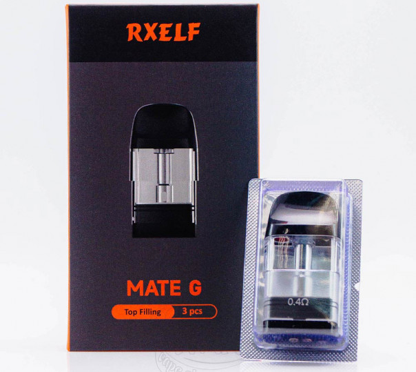 Картридж RXELF Mate G Top Filling Cartridge 3ml 0.4Ом для многоразовой POD системы Uwell Caliburn G5 Lite/SE/Lite Koko, G4/Mini/Pro, G3 Series Kit
