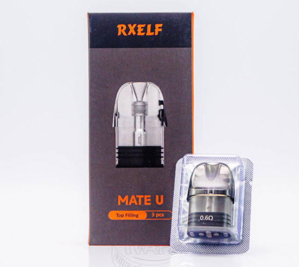 Картридж RXELF Mate U Top Filling Pod Cartridge 3ml 0.6Ом для багаторазової POD системи Lost Vape Ursa Nano/Baby/Cap/Epoch/S360/T360