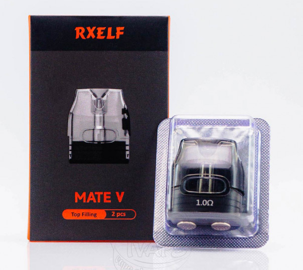 Картридж RXELF Mate V Top Filling Pod Cartridge 3ml 1.0Ом для багаторазової POD системи Voopoo Vmate/E/V.THRU Pro/Pro/Max/i2/E2/Mini/Pro 2 Kit