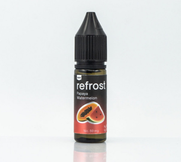Рідина Refrost Salt Papaya Watermelon 15ml 30mg на сольовому нікотині зі смаком кавуна і папайї