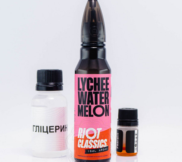 Рідина Riot Squad Organic Lychee Watermelon 60ml 3mg зі лічі і кавуна (набір компонентів)